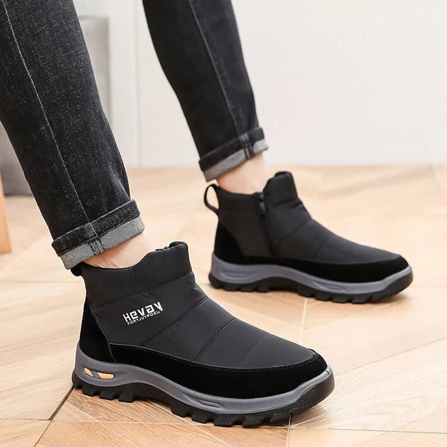 Cuzcare Orthopedic Snow Boots For Men Cushion Ankle Winter Shoes