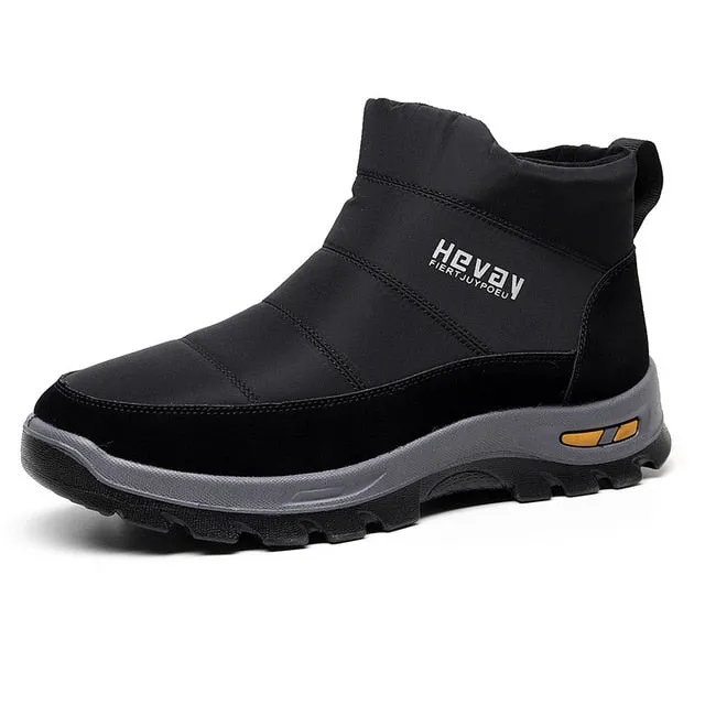 Cuzcare Orthopedic Snow Boots For Men Cushion Ankle Winter Shoes