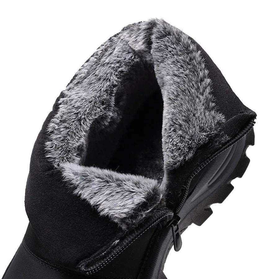 Cuzcare Orthopedic Snow Boots For Men Cushion Ankle Winter Shoes