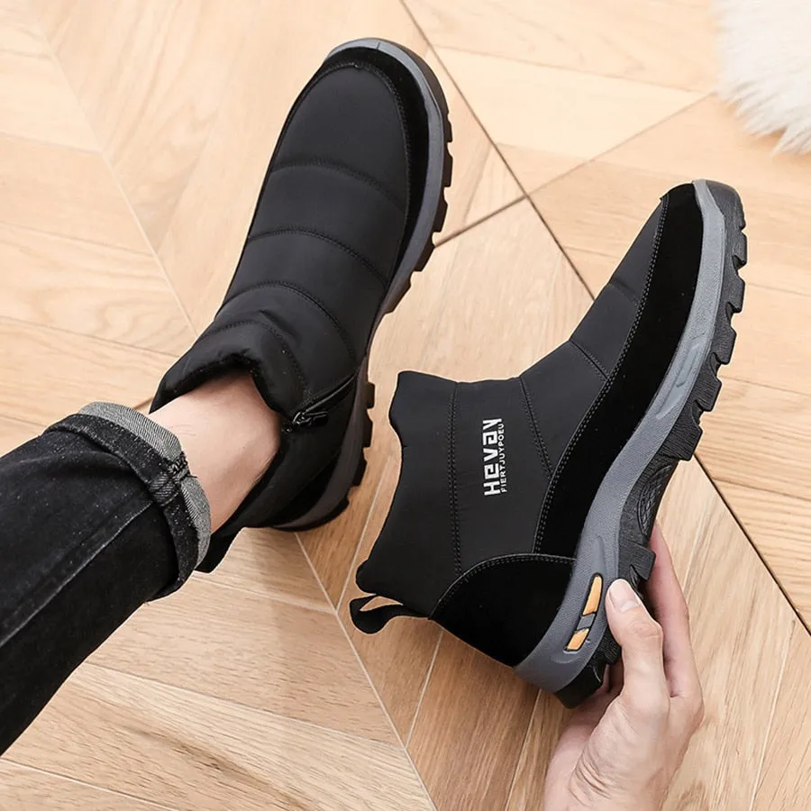 Cuzcare Orthopedic Snow Boots For Men Cushion Ankle Winter Shoes