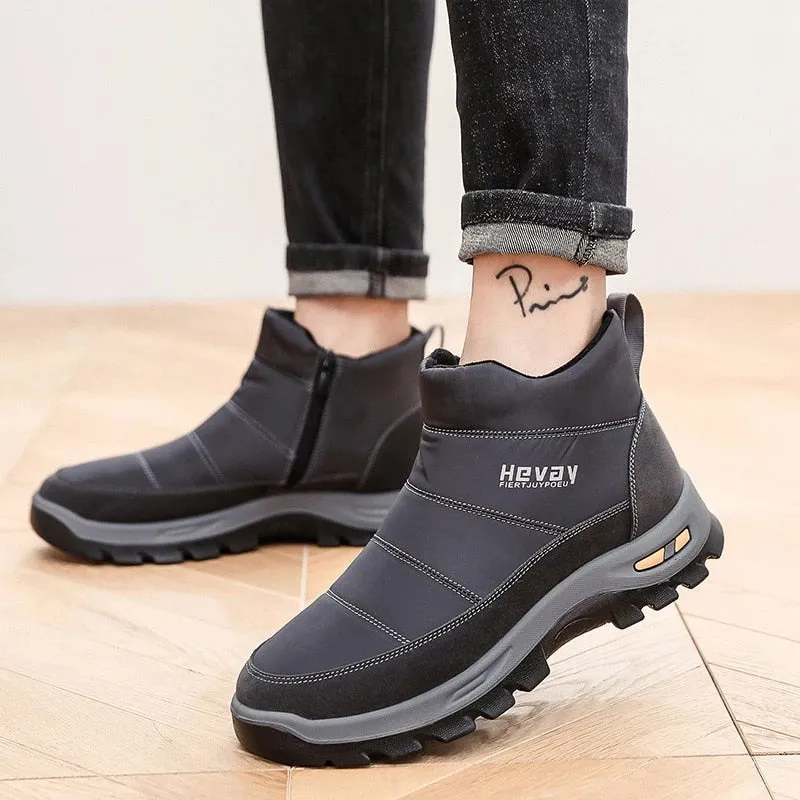 Cuzcare Orthopedic Snow Boots For Men Cushion Ankle Winter Shoes