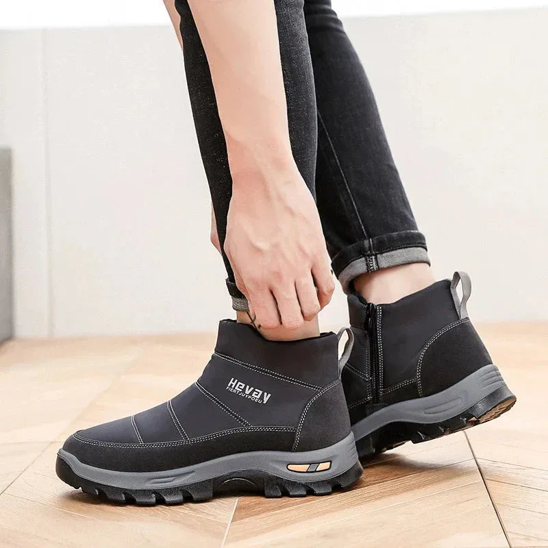 Cuzcare Orthopedic Snow Boots For Men Cushion Ankle Winter Shoes