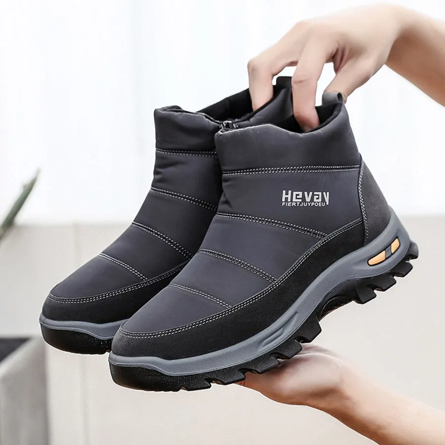 Cuzcare Orthopedic Snow Boots For Men Cushion Ankle Winter Shoes