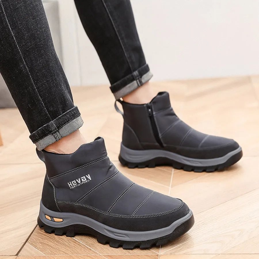 Cuzcare Orthopedic Snow Boots For Men Cushion Ankle Winter Shoes