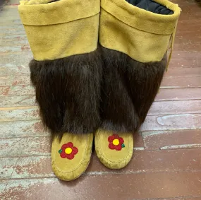 Men's ONE OF A KIND Beaver fur and leather mukluks