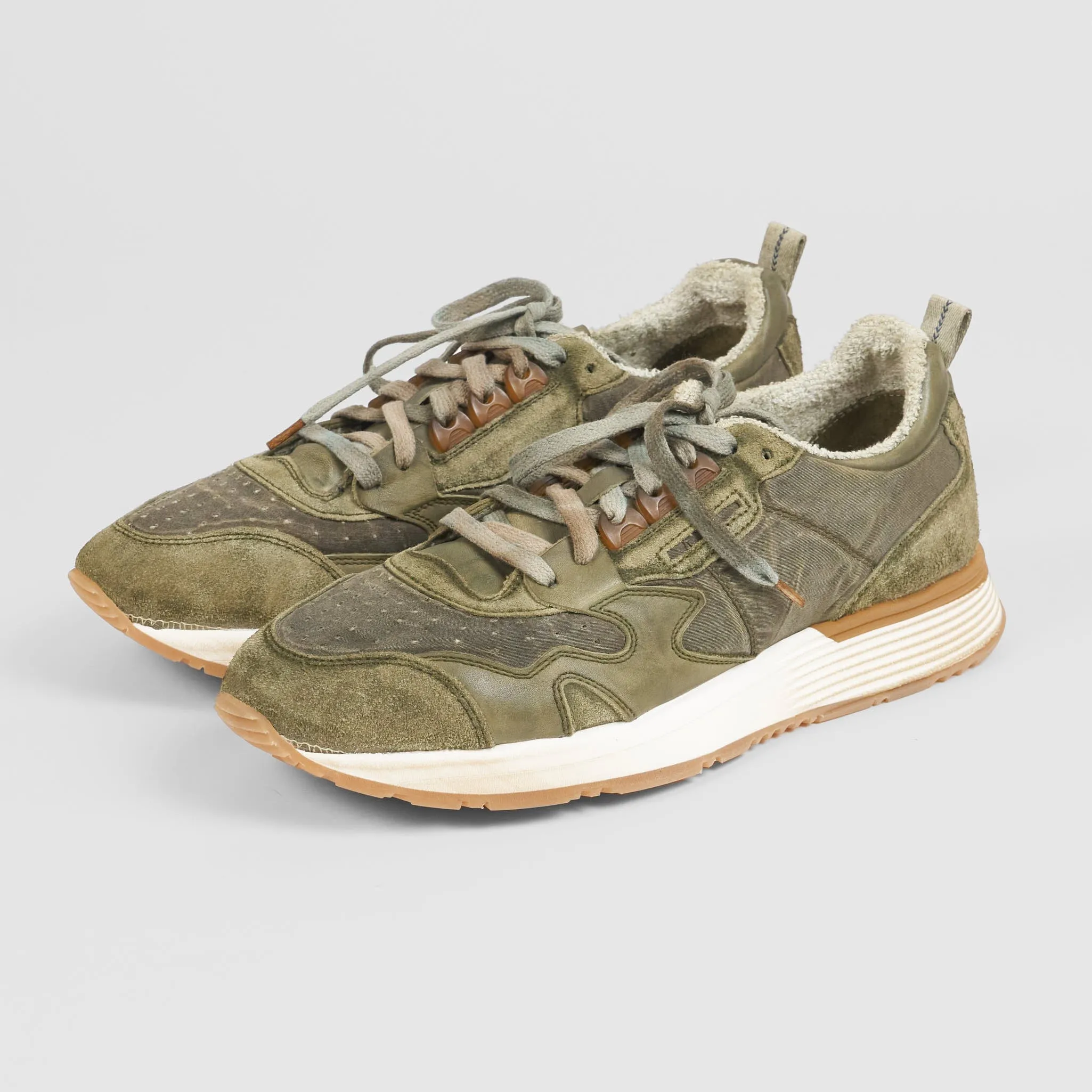 Moma Allaciata Comfort Sneaker Waxed Cotton/ Leather