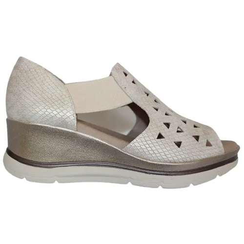 Pitillos Wedge Sandals - 5034 - Gold