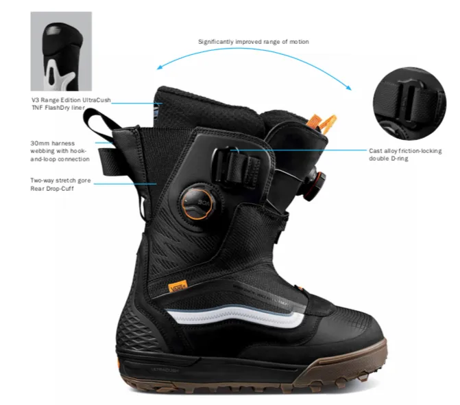Vans Verse Range Edition Snowboard Boot in Black Bryan Iguchi 2023